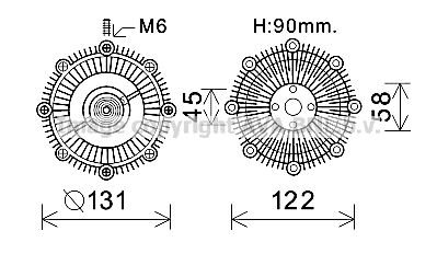 AVA QUALITY COOLING Kytkin, jäähdytystuuletin TOC588